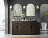 Elegant Furniture and Lighting Alden 60 Inch Double Bathroom Vanity In Mocha Brown (VF29760DMMB)