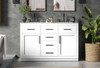 Alden 54 Inch Double Bathroom Vanity In White (VF29754DWH)