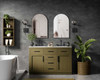 Elegant Furniture and Lighting Alden 54 Inch Double Bathroom Vanity In Chestnut Brown (VF29754DMCB)