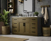 Elegant Furniture and Lighting Alden 54 Inch Single Bathroom Vanity In Chestnut Brown (VF29754MCB)