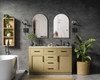 Alden 54 Inch Double Bathroom Vanity In Honey Brown (VF29754DMHB)