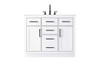 Alden 42 Inch Single Bathroom Vanity In White (VF29742WH)