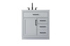 Elegant Furniture and Lighting Alden 32 Inch Single Bathroom Vanity In Grey (VF29732GR)