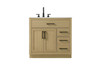 Alden 36 Inch Single Bathroom Vanity In Honey Brown (VF29736MHB)