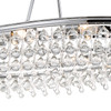 Calypso 8 Light Crystal Teardrop Polished Chrome Oval Chandelier (279-CH)