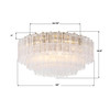 Addis 16 Light Aged Brass Flush Mount (ADD-331-AG-CL)