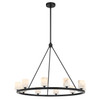 Aragon 10 Light LED Matte Black Chandelier (ARA-10265-MK-ST)