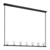 Aragon 7 Light LED Matte Black Linear Chandelier (ARA-10267-MK-ST)