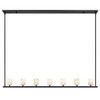 Aragon 7 Light LED Matte Black Linear Chandelier (ARA-10267-MK-ST)