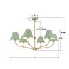 Crystorama Xavier 6 Light Chandelier (XAV-B9316-VG-GR)