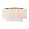 Addis 7 Light Aged Brass Flush Mount (ADD-321-AG-WH)