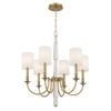 Lloyd 6 Light Aged Brass Chandelier (LLO-486-AG)