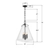 Voss 4 Light Matte Black Pendant (VSS-7018-MK)