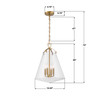 Voss 4 Light Luxe Gold Pendant (VSS-7015-LG)