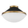 Xander 2 Light Vibrant Gold + Matte Black Flush Mount (XAN-8002-VG-MK)