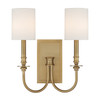 Lloyd 2 Light Aged Brass Sconce (LLO-482-AG)