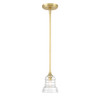 Gregory 1 Light Aged Brass Mini Pendant (GRG-1040-AG)