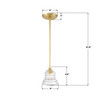 Gregory 1 Light Aged Brass Mini Pendant (GRG-1040-AG)