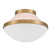 Xander 1 Light Vibrant Gold + Blush Flush Mount (XAN-8001-VG-BH)