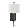 Ardson 1 Light Matte Black + Vibrant Gold Sconce (ARD-832-MK-VG)