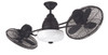 Bellows II 48" 6-Blade Indoor/Outdoor (Damp) Ceiling Fan in Flat Black w/ Flat Black Blades; Light Kit Included (optional) (BW248FB6)