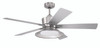 Topper 52" 5-Blade Ceiling Fan in Brushed Polished Nickel w/ Brushed Nickel Blades; Light Kit Included (optional) (TOP52BNK5)