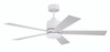McCoy 52" 5-Blade Ceiling Fan in White w/ White Blades; Light Kit Included (optional) (MCY52W5)