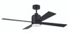 McCoy 52" 4-Blade Ceiling Fan in Flat Black w/ Flat Black Blades; Light Kit Included (optional) (MCY52FB4)