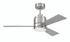 McCoy 42" 3-Blade Ceiling Fan in Brushed Polished Nickel w/ Brushed Nickel Blades; Light Kit Included (optional) (MCY42BNK3)