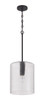 Lyndsey 1 Light Pendant in Flat Black (60292-FB)