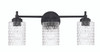 Claire 3 Light Vanity in Flat Black (60503-FB)
