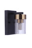 Bond Street 1 Light Wall Sconce in Flat Black/Satin Brass (11805FBSB1)