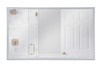 60" x 36" Rectangle Brushed Polished Nickel Framed Back Lit LED Mirror, Defogger & Dimmer, 3000-5000K (MIR6002RT-BNK3C)