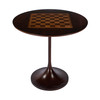 Francis 32 in W Round Pedestal Base Game Table, Dark Brown (5717024)