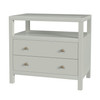 Butler Specialty Company Nora 28 in. W Rectangular 2 Drawer Wide Nightstand with Open Shelf, Green (5732480)