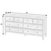 Flagstaff 64 in W Rectangular Wood 8 Drawer Dresser, Black (5730432)