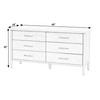 Butler Specialty Company Lennon 60 in. W Rectangular Wood 6 Drawer Rounded Leg Dresser, Light Brown (5755473)
