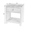 Bar Harbor 24 in W Rectangular Raffia 1 Drawer Nightstand with Lower Open Shelf, Natural (5669362)
