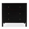 Nora 34 in W Wood 3 Drawer Chest, Coffee (5731451)