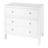 Nora 34 in W Wood 3 Drawer Chest, White (5731304)
