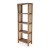 Butler Specialty Company Mesa 24 in. W x 72 in. H Cane and Wood 4 Tier Open Back Etagere Bookcase, Natural (9752438)