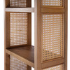 Butler Specialty Company Mesa 24 in. W x 72 in. H Cane and Wood 4 Tier Open Back Etagere Bookcase, Natural (9752438)