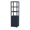Lark 18"W x 70"H 3 Tier 1 Door Narrow Etagere Bookcase, Navy Blue (5565291)