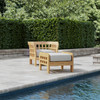 Butler Specialty Company Monhegan Outdoor 24 in. W Teak Wood Ottoman, Light Brown (5656436)