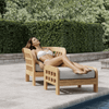 Butler Specialty Company Monhegan Outdoor 24 in. W Teak Wood Ottoman, Light Brown (5656436)