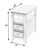 Butler Specialty Company Marcus 12 in. W Rectangular Wood 2 Drawer Side Table with Top Open Shelf, Tan/Beige (6191424)