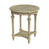 Hellinger 24 in. W Round Wood Tall End Table with Open Shelf (6162424)