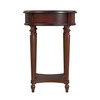 Butler Specialty Company Jules 17.5 in. W Round Wood 1 Drawer End Table with Lower Open Shelf, Dark Brown (2096024)