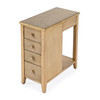 Kelton 115 in W Rectangular Wood 4 Drawer Side Table with Open Shelf, Beige (9250424)