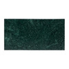 Edie 175 in W Rectangular Marble and Leather Narrow Magazine Side Table, Green (5450475)
